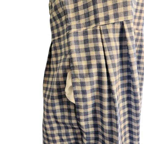 VINTAGE Bryn Connelly jumper dress white light blue gingham size 10 - Picture 4 of 7